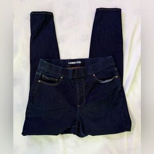 Lands' End Women's Dark Blue Pull On Jeans Size 14